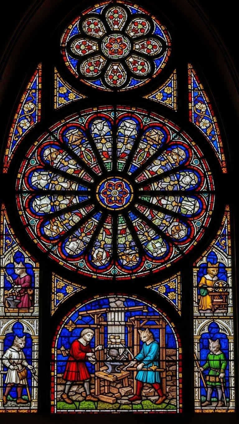 光を紡ぐ窓ニャ