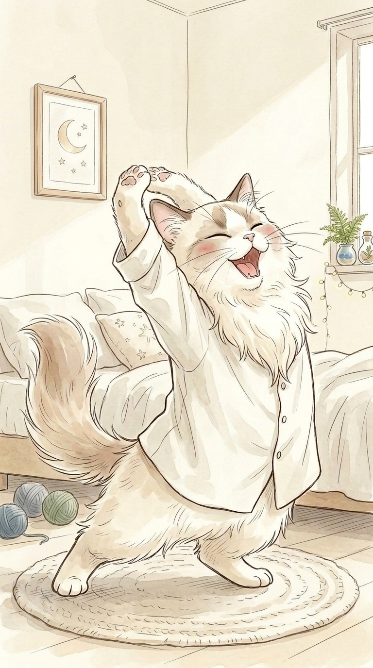 朝のストレッチ